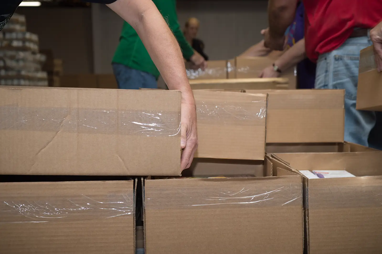 Boxes packed and ready to go out